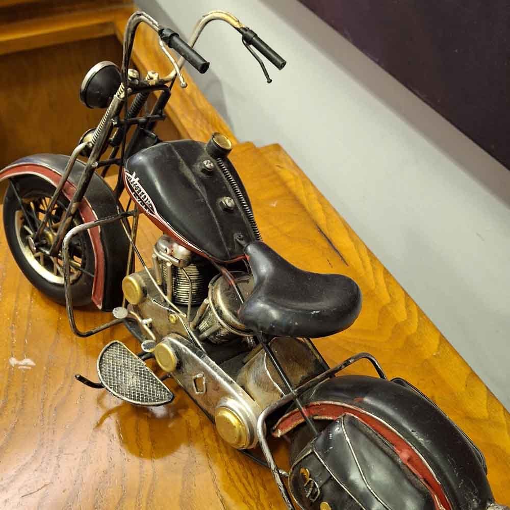 Dekoratif El Yapımı Metal Cruiser Motosiklet Modeli