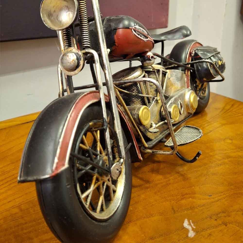 Dekoratif El Yapımı Metal Cruiser Motosiklet Modeli
